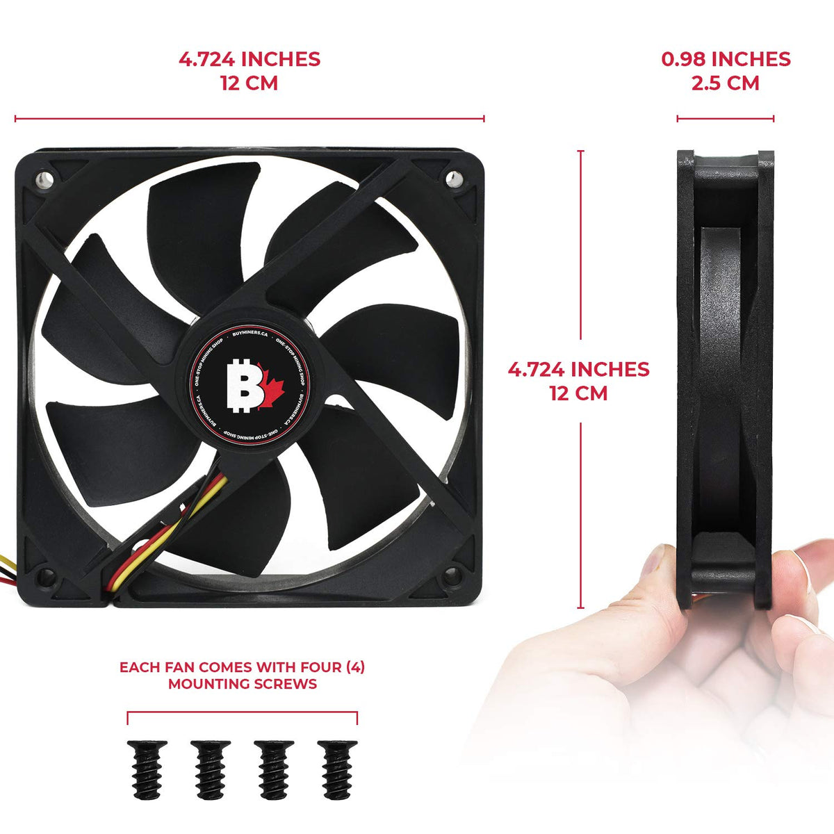 120mm 3-Pin 3000RPM Dual Ball Bearing Computer Case Fan M3918