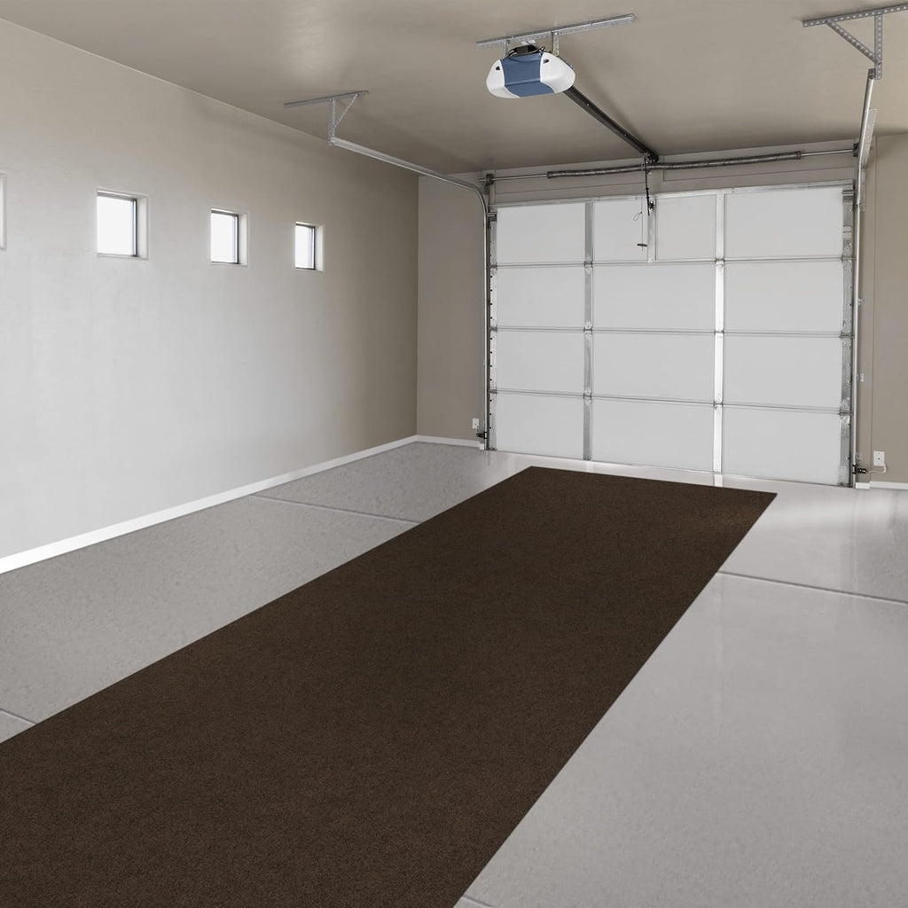 Indoor Outdoor Carpet with Rubber Marine Backing - Dark Brown - 6 Feet x 15 Feet Y3560