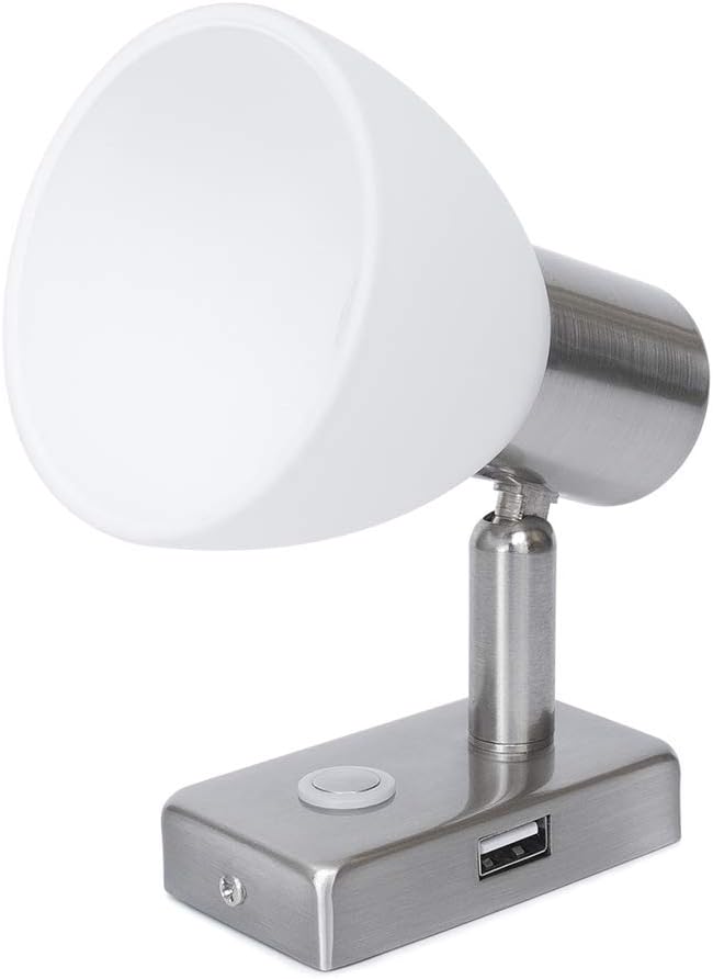 12V LED RV Interior Reading Light 3W with USB Port Touch Switch Dimmable Warm Two Pack W3157