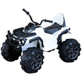 White Kids Ride-On ATV Car with Working Headlights T8180