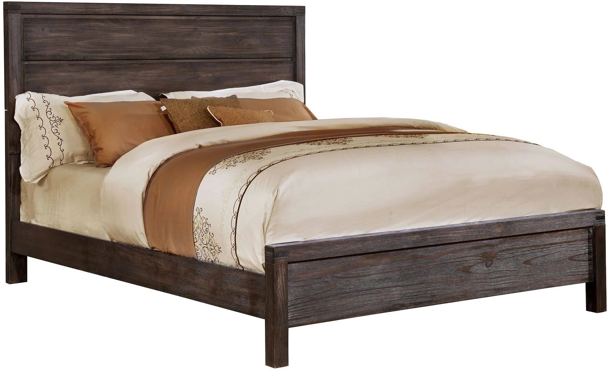 Rustic Brown King Bed T221695