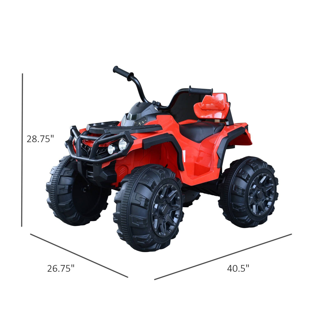 White Kids Ride-On ATV Car with Working Headlights T8180