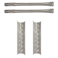 2-Pack Stainless Steel BBQ Gas Grill Tube Burner & Heat Shield Plate Replacement Parts Q5709