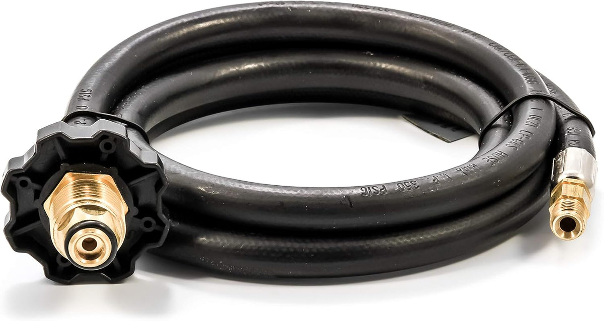 Camco Propane Brass 4 Port Tee with 5ft and 12ft Hoses F44236