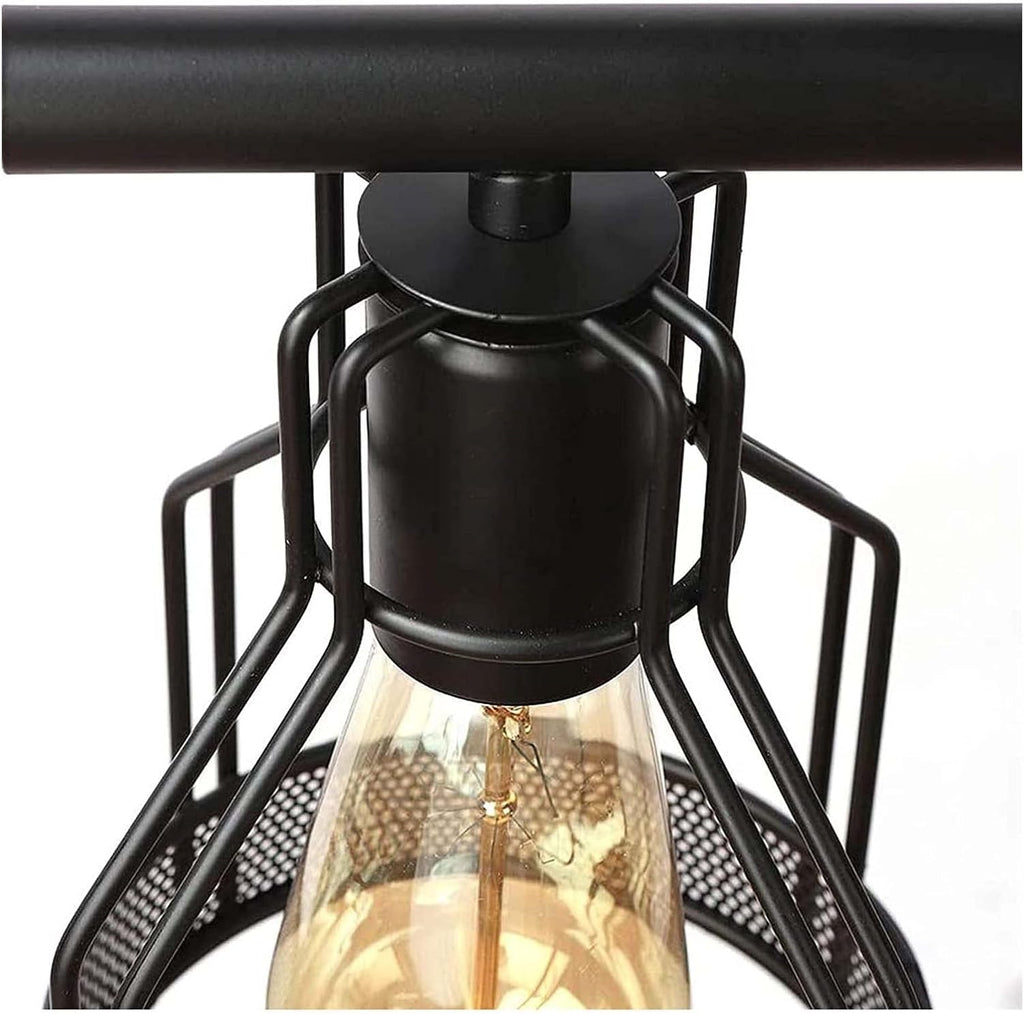 3-Light Industrial Pendant Light Fixtures Rustic Cage Chandelier J22853