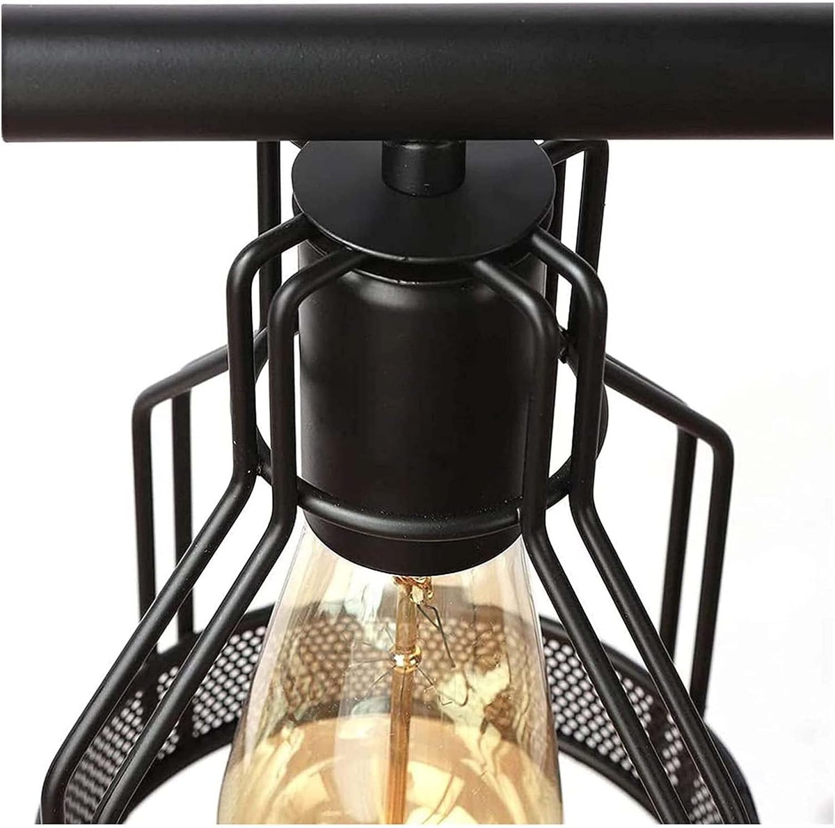 3-Light Industrial Pendant Light Fixtures Rustic Cage Chandelier J22853