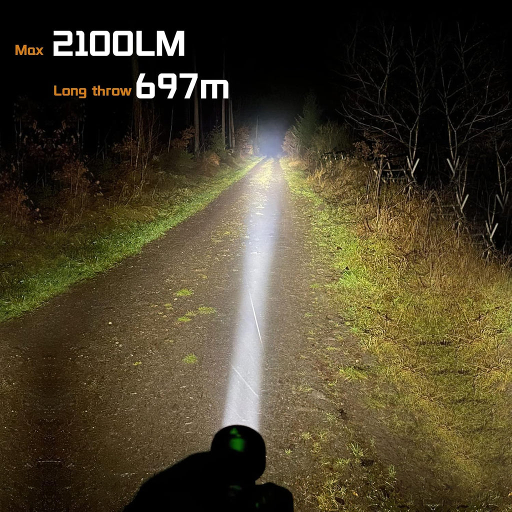 Rechargeable 2100 Lumen LED Flashlight with TIR Lens O576