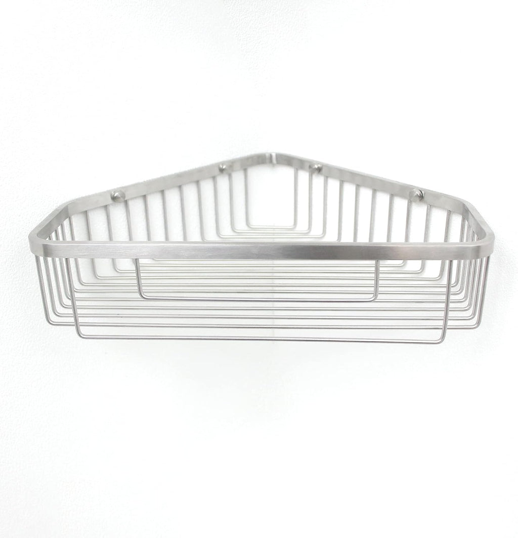 Brushed Nickel SUS304 Stainless Steel Corner Shower Caddy Basket L503