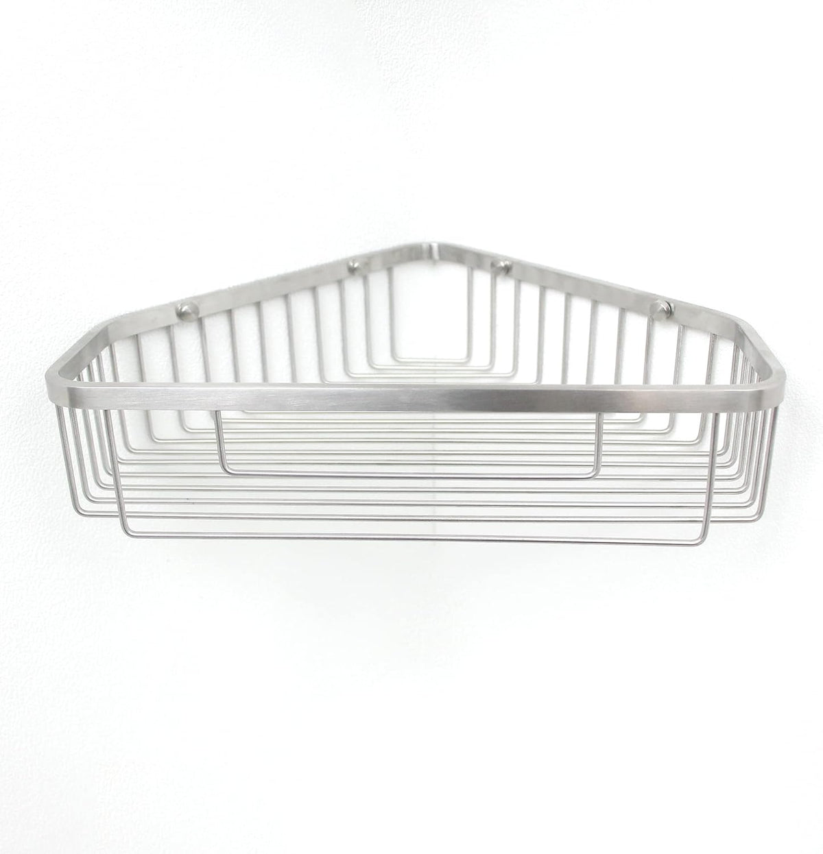 Brushed Nickel SUS304 Stainless Steel Corner Shower Caddy Basket L503