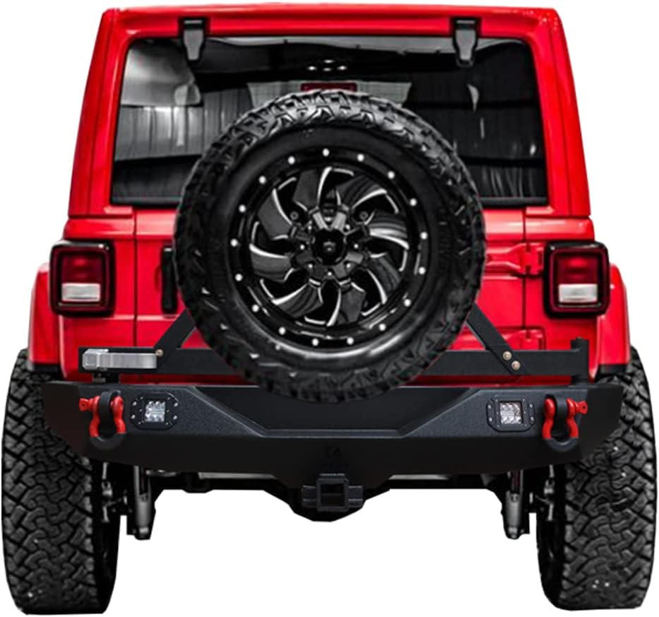 Front and Rear Bumper with LED Lights and Tire Carrier W713836