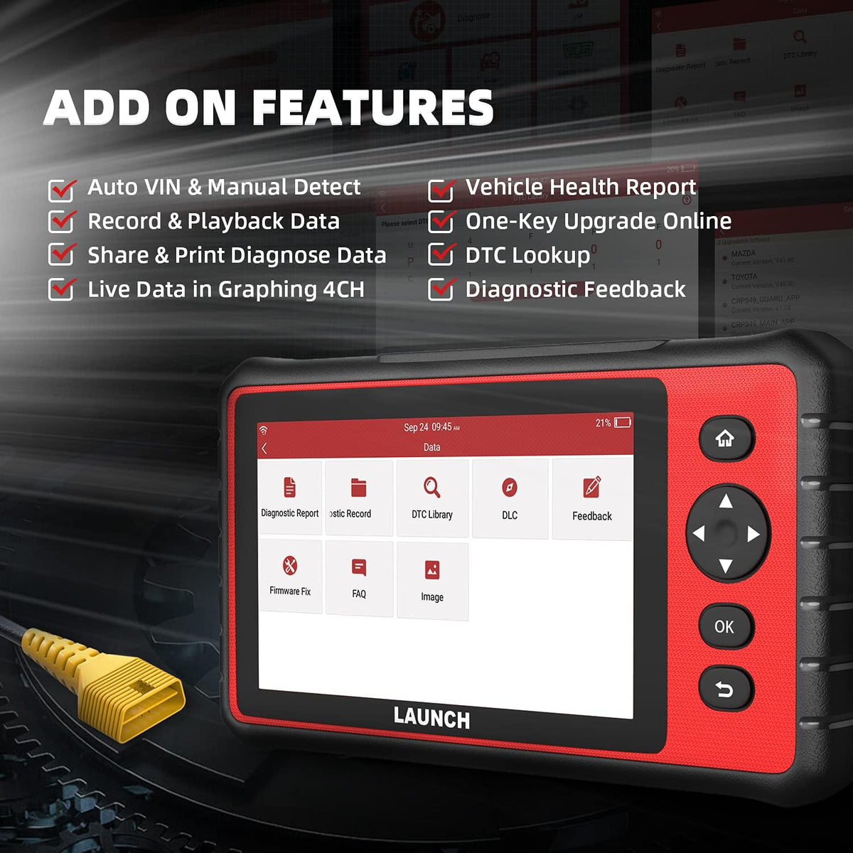 7'' Touch Screen OBD2 Scanner Car Code Reader J94853