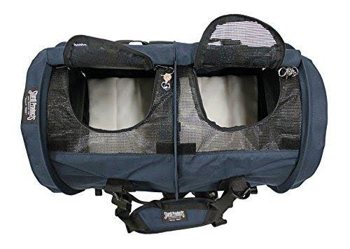 Navy X-Large Double Sided Divided Pet Carrier E8424