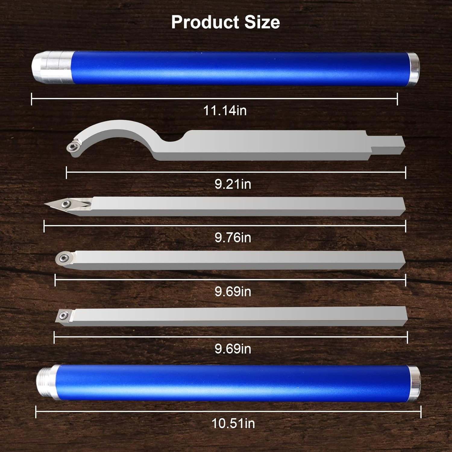 Carbide Tipped Wood Turning Lathe Tools with Removable Alloy Handle and Carbide Inserts I613475