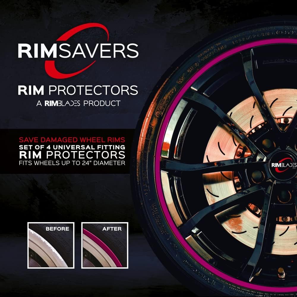 Silver Wheel Rim Protectors Set of 4 Q856
