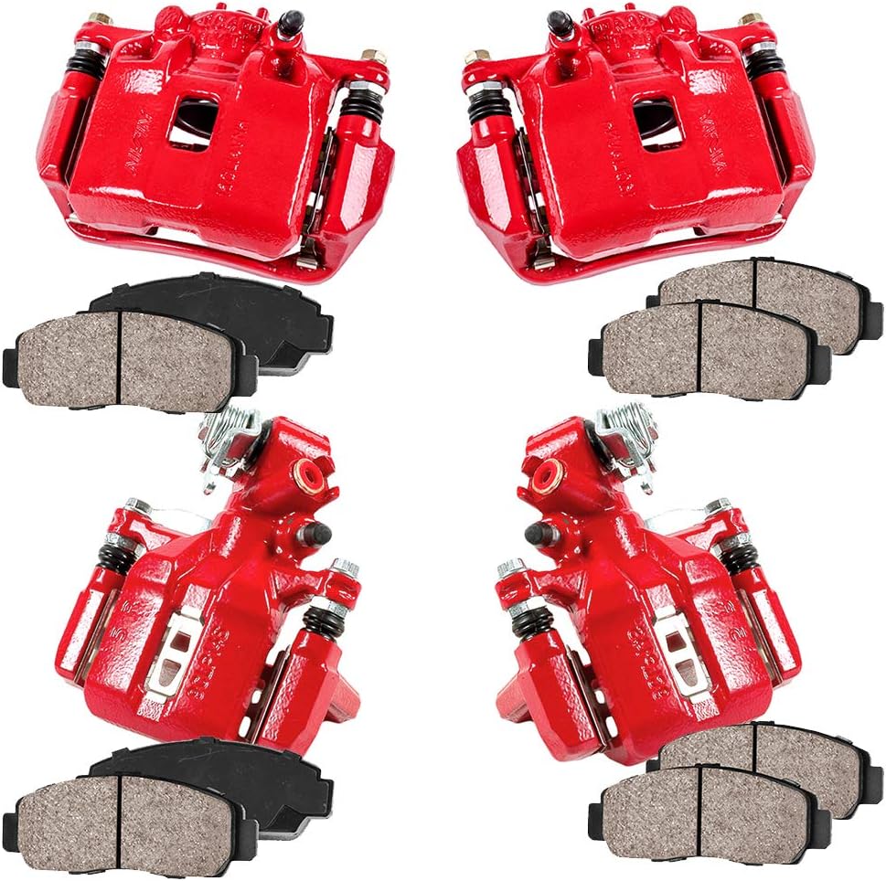Brake Kit with Red Calipers and Ceramic Pads Z5587