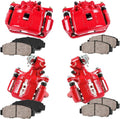 Brake Kit with Red Calipers and Ceramic Pads Z5587