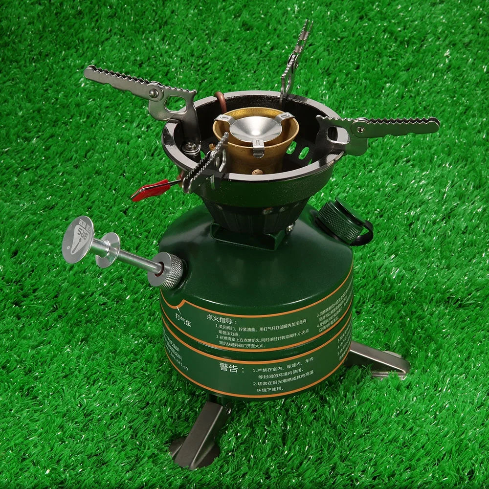 Portable Gasoline-burning Camping Furnace Cooker U853339