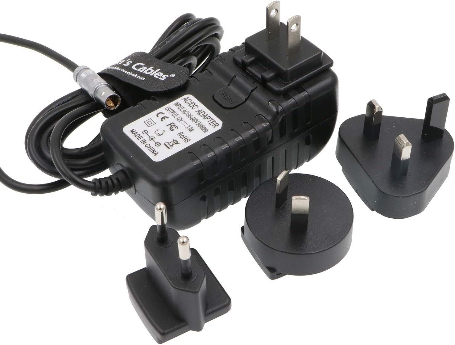 Z Cam E2 Power Adapter Cable with US UK EU AU Plugs T1386