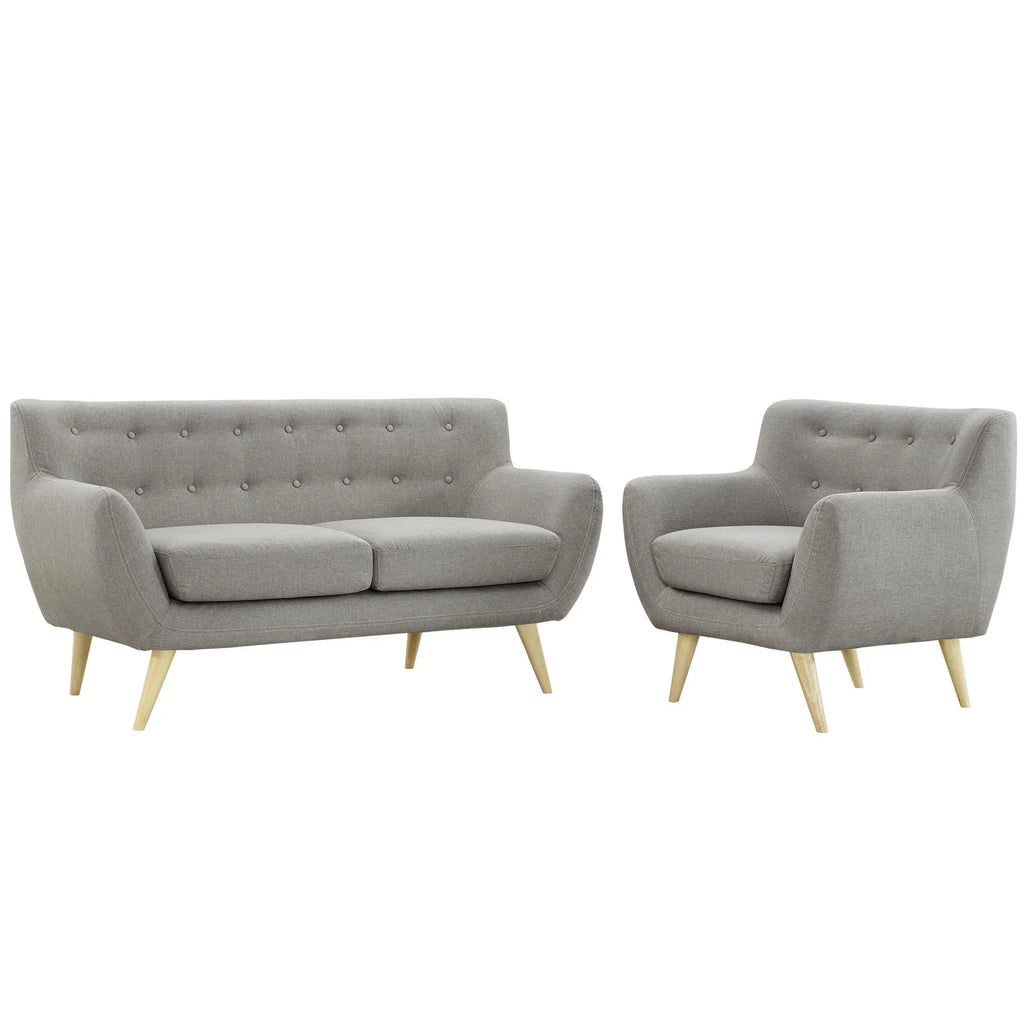 Grey Fabric Two PCS Living Room Set Y8800