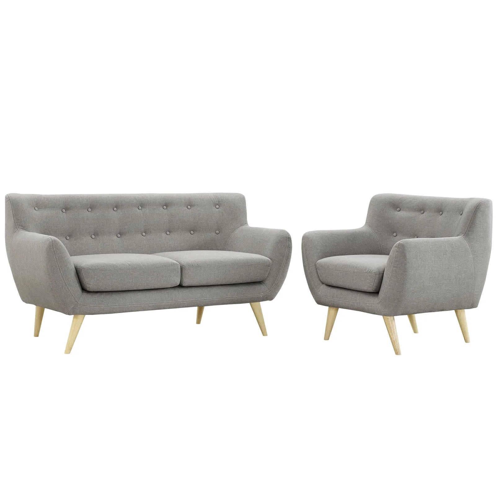 Grey Fabric Two PCS Living Room Set Y8800