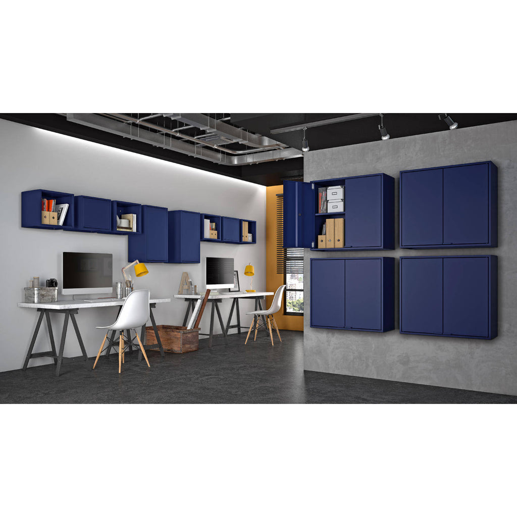 Blue 2-Piece Floating Cabinet V118