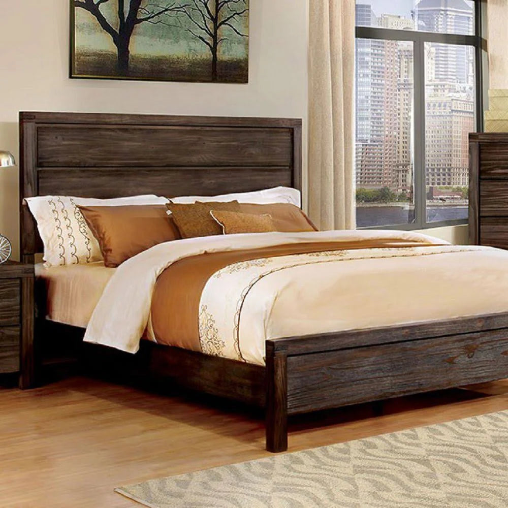 Rustic Brown King Bed T221695