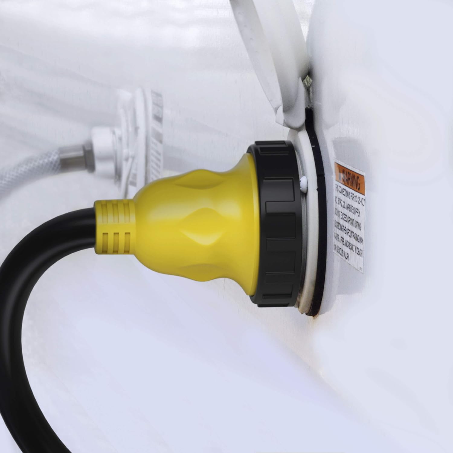 30 Amp to 15 Amp 110 Volt RV Adapter Cord with Locking Connector, 12in L243499