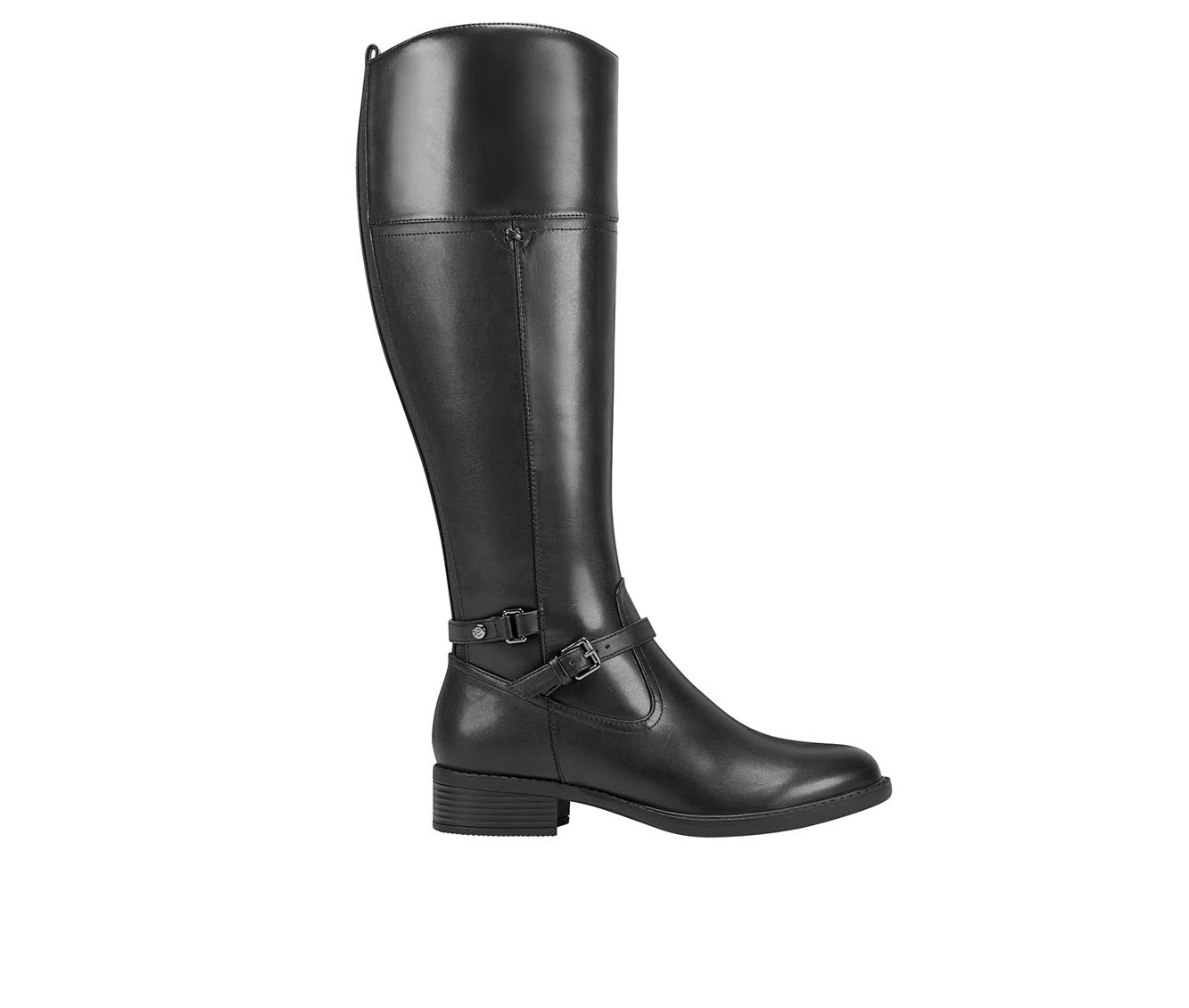 Black Wide Calf Shoes H4246