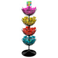Round Floor Dump Bin Display with Four Baskets Q459