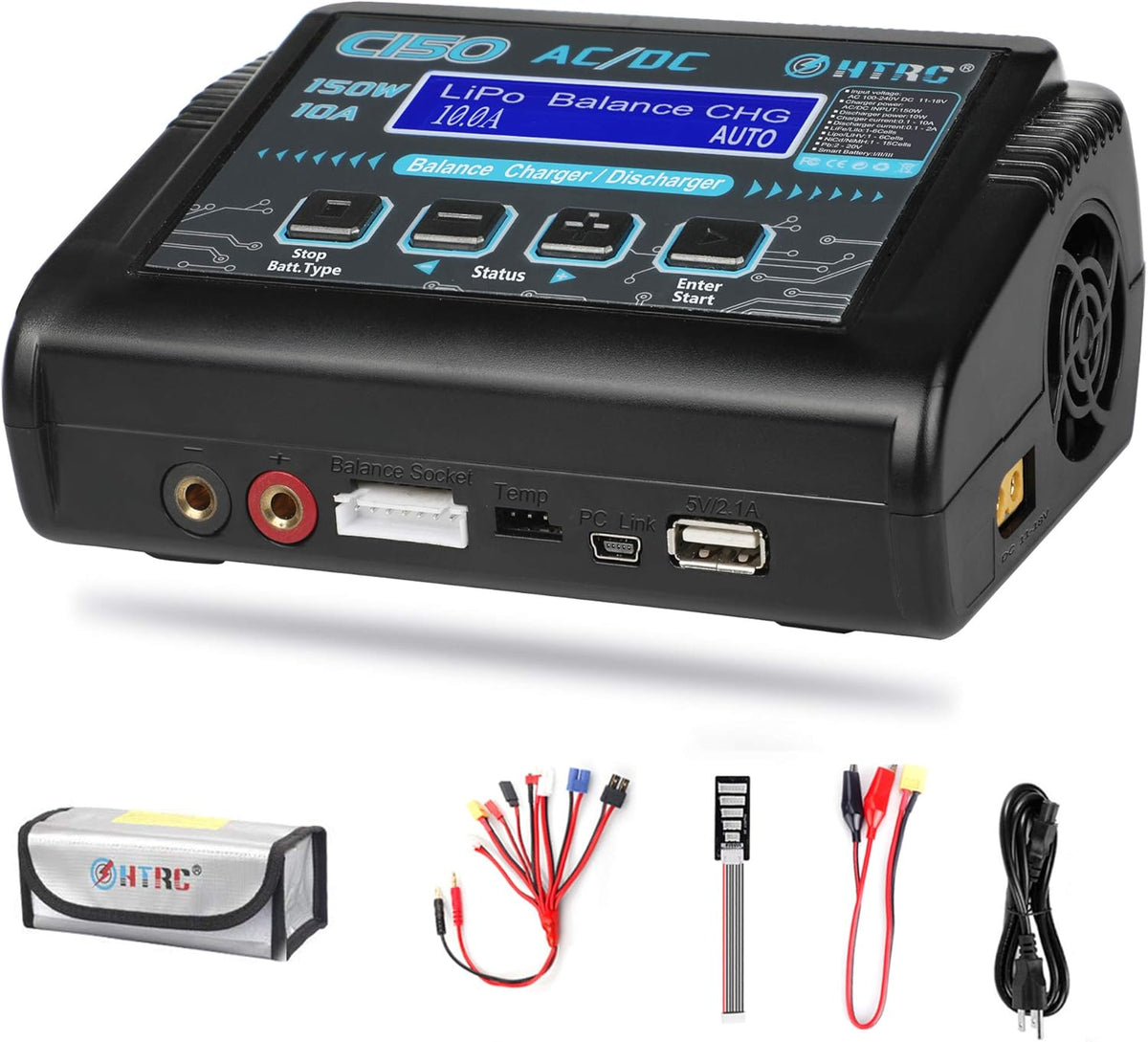 150W 10A 1-6S AC/DC Balance Charger Discharger U35752