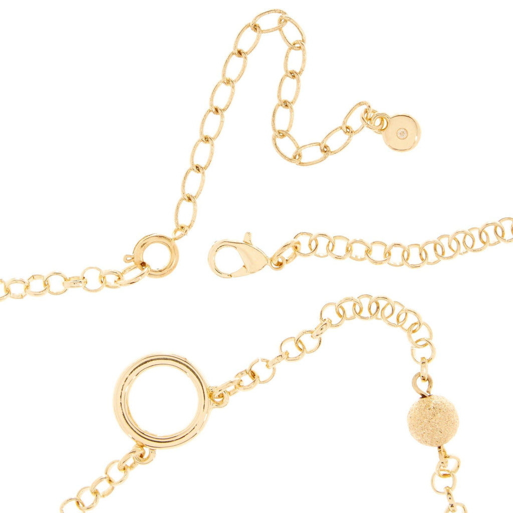 Gold Tone Ball Necklace Z141